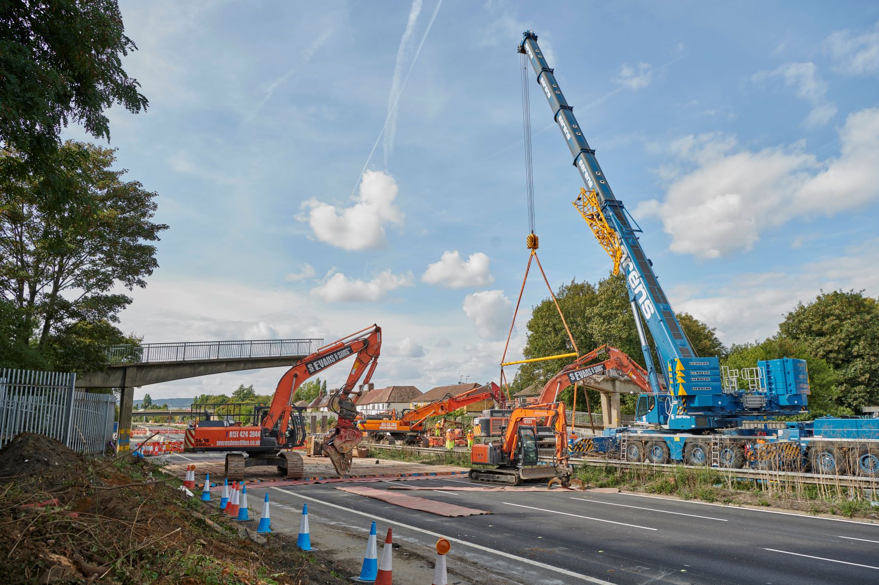 Teapot Lane bridge demolition in progress